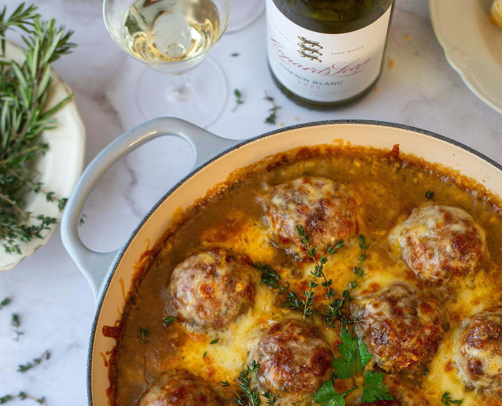 French Onion Meatball Bake Recipe Leopards Leap